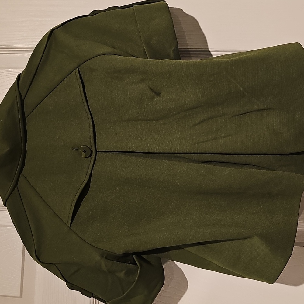 Ann Taylor LOFT Olive Green Short-Sleeve Blazer – Size 6 - Picture 6 of 6